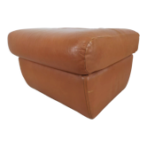 Vintage leather pouf