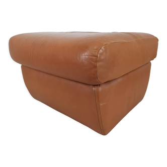 Pouf cuir vintage