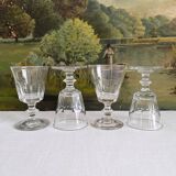 4 antique crystal wine glasses Caton Saint Louis Baccarat