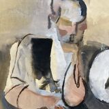 Manolo Ruiz-Pipó (1929-1998), Biotin Couple, watercolor and gouache, 1959