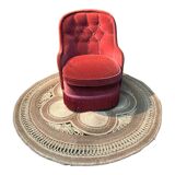 Velvet toad armchair