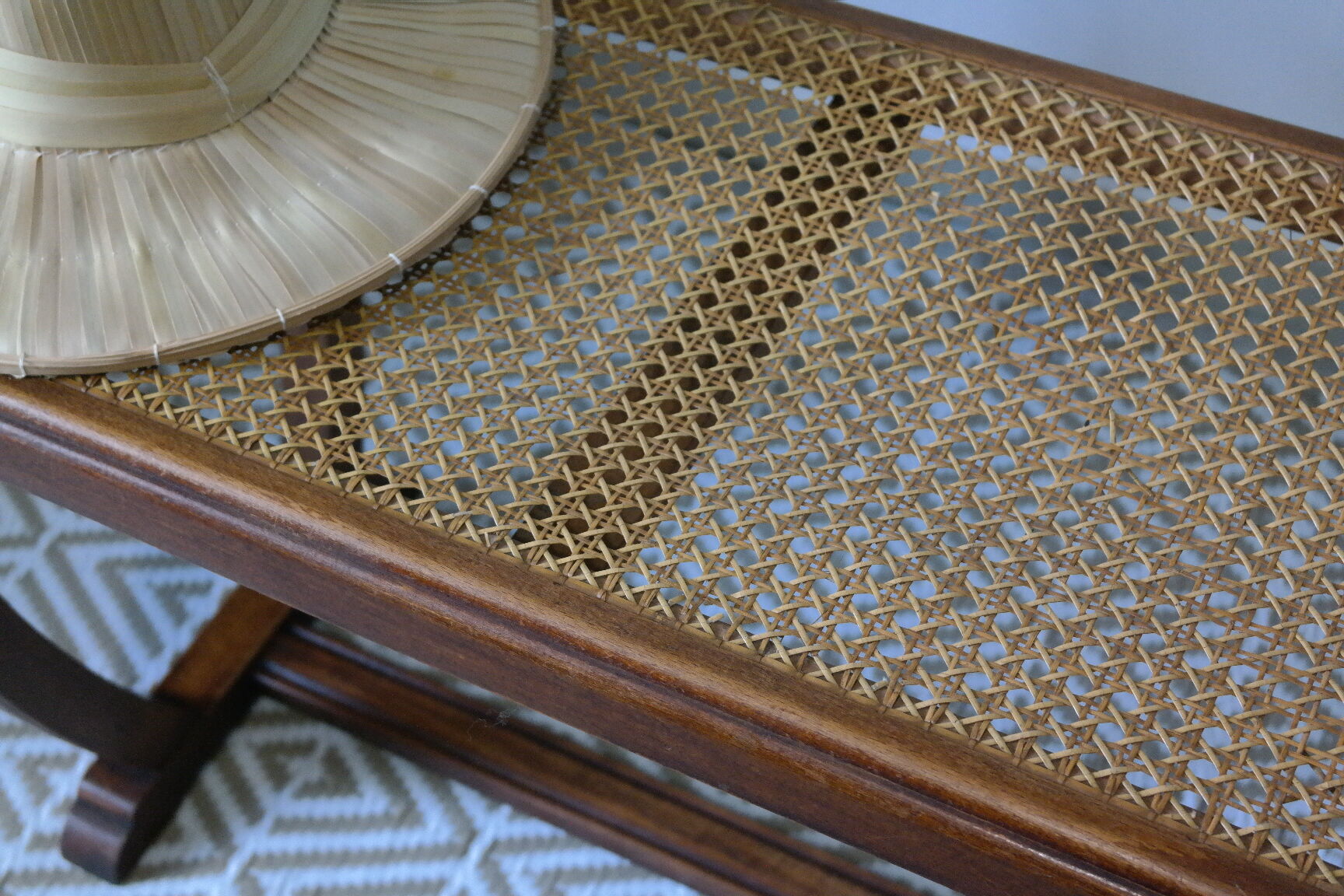Vintage boat deck bench and canning