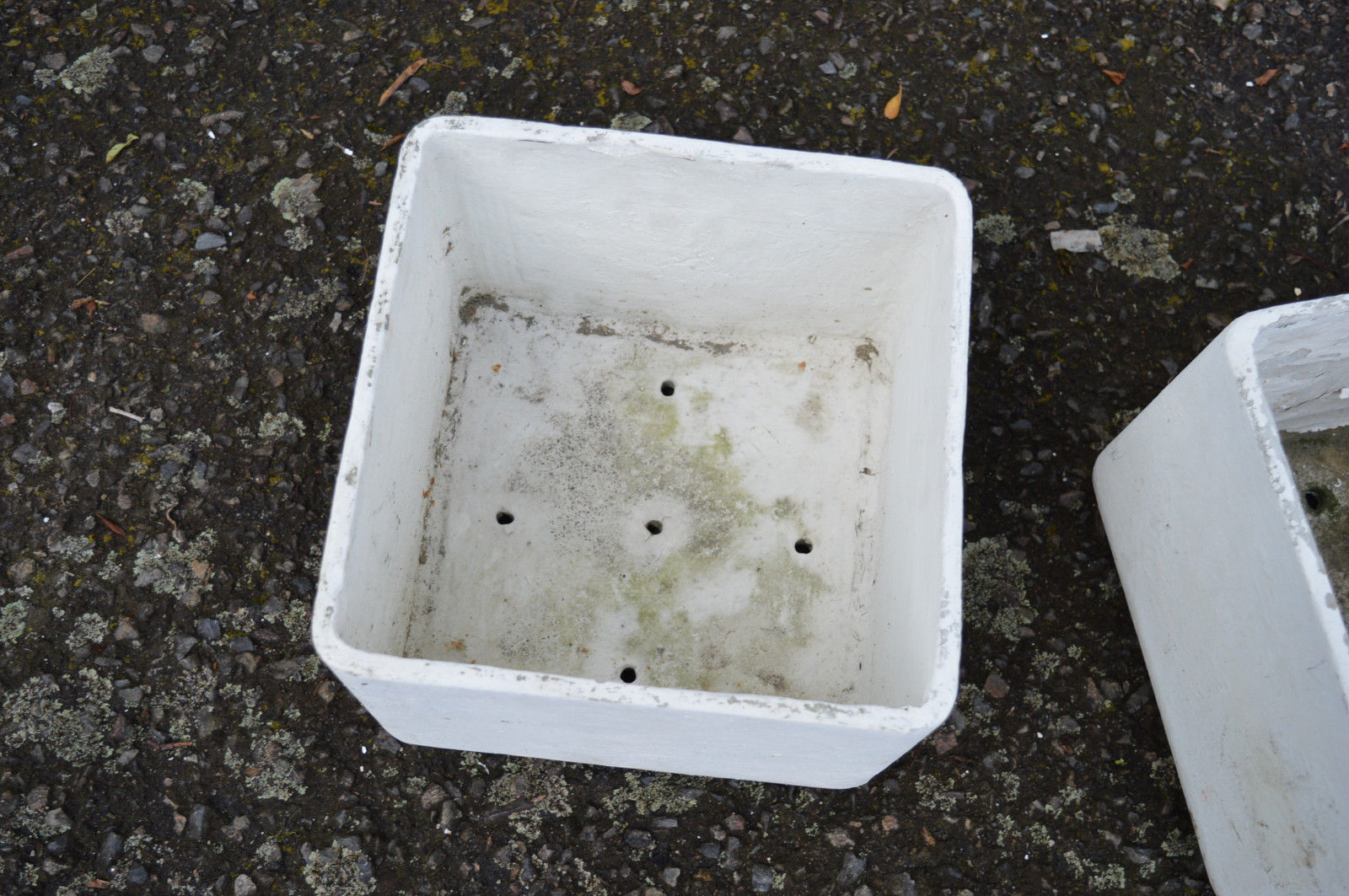 Pair of square flowerpots