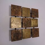 Brutalist Metal Wall Panel, 1960s