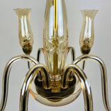 Vintage Murano glass chandelier in amber by De Majo, Italy, 1970s.