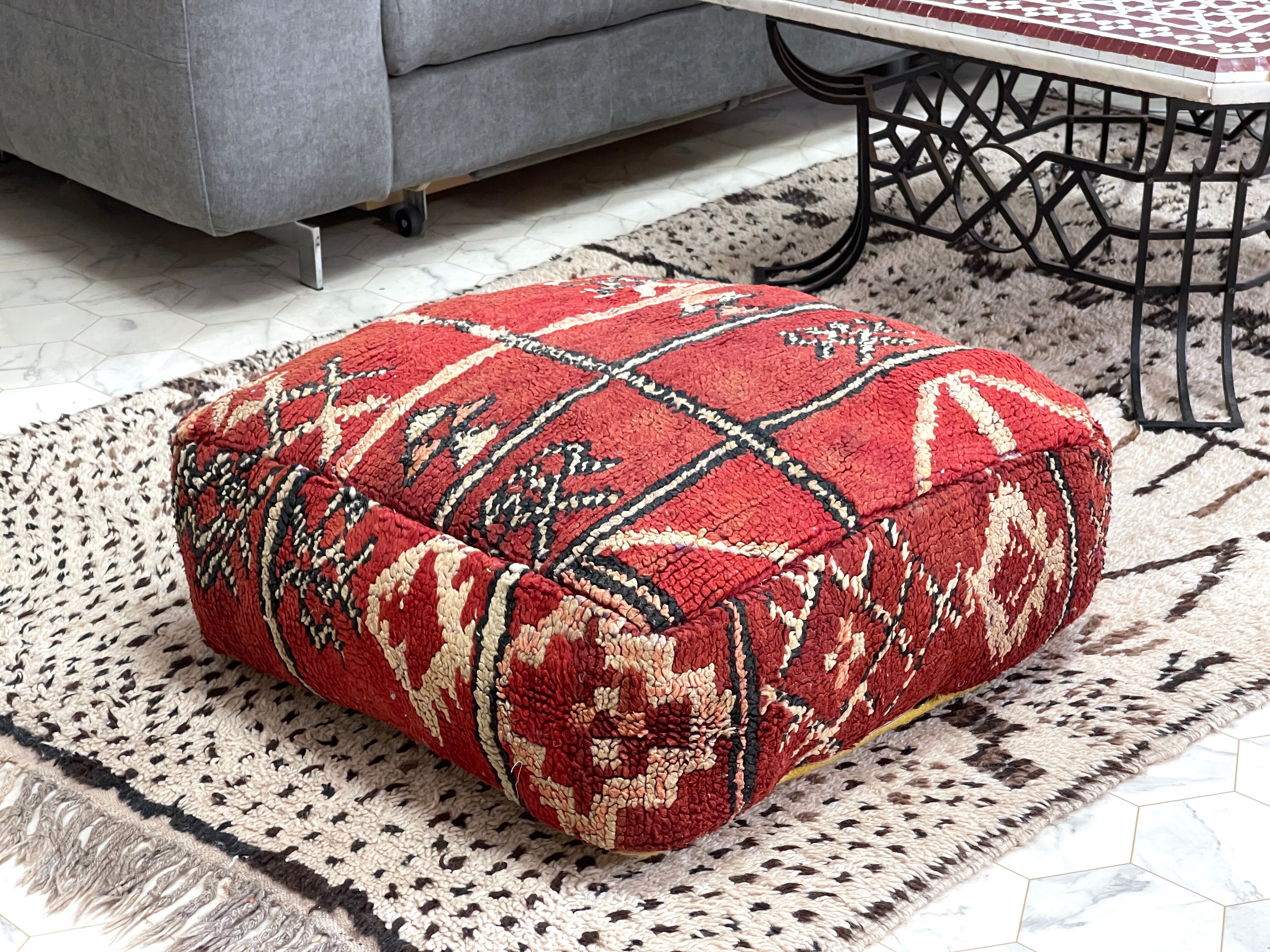 Moroccan kilim pouf