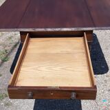 Mahogany shutter table, flaps and 1 drawer