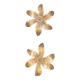 PAIR OF GOLD 1970S WALL LIGHTS - brass flowers by Willy Daro for Massive