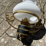 Brass and opaline pendant light