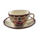 Tasse et soucoupe décor rétro