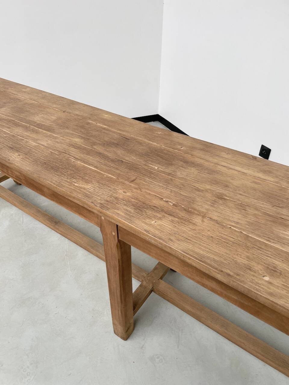 Oak console farm table 3m