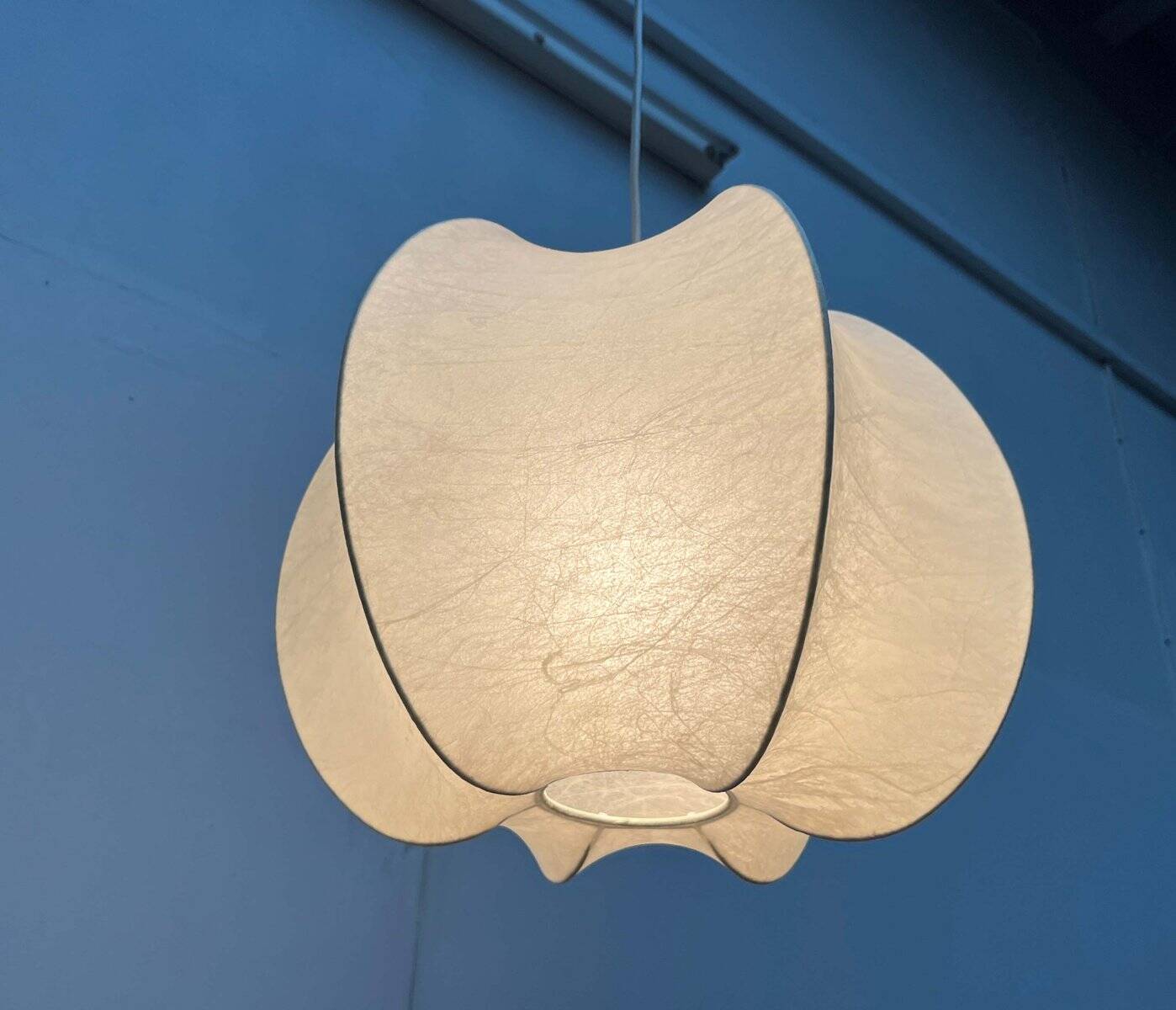 Modern mid-century Cocoon pendant lamp by Friedel Wauer for Goldkant Leuchten, Germany, 1960s.