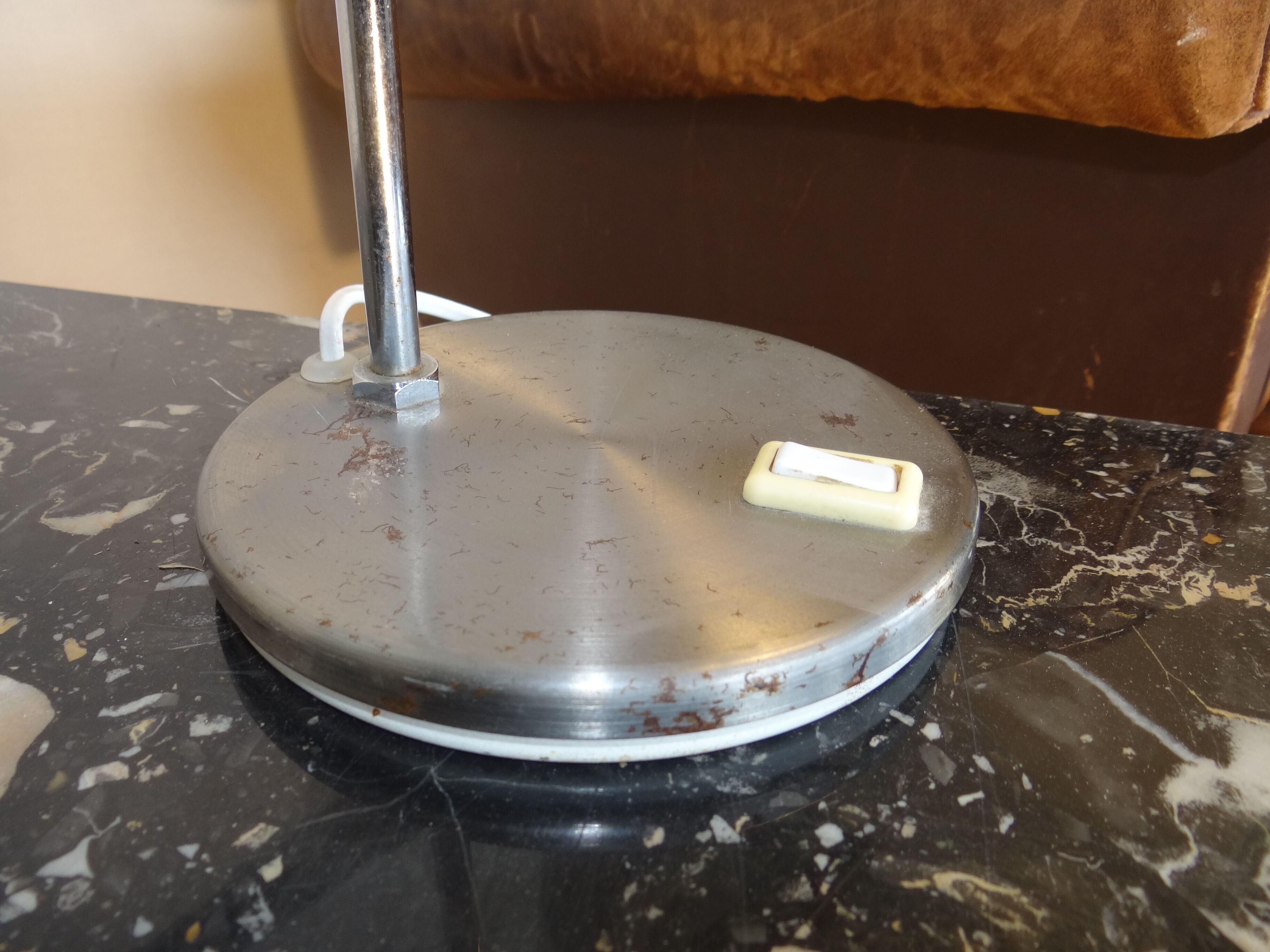 Eye ball lamp, 1970 aluminum