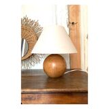 Wooden ball lamp