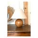 Lampe boule en bois
