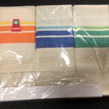 set of 15 old tea towels new in linen and cotton