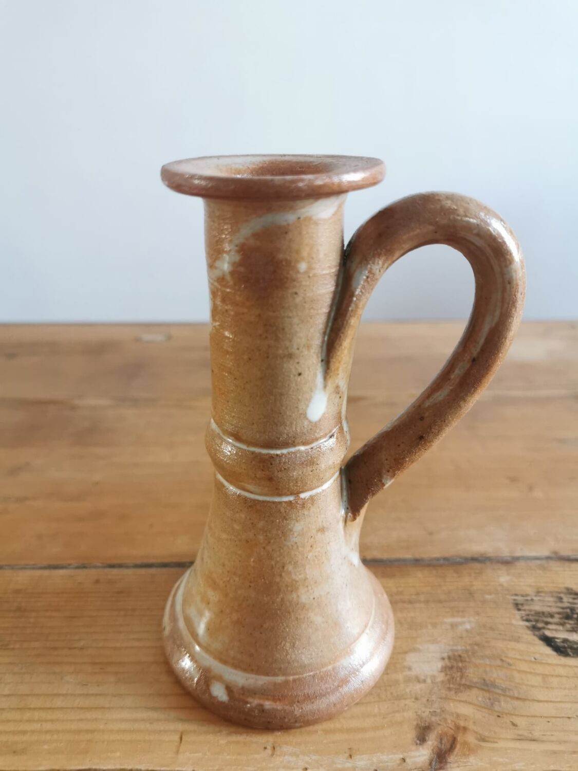Vintage stoneware candle holder