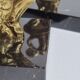 Pair of book-holders "thinker" in bronze and marble signed Chantilly