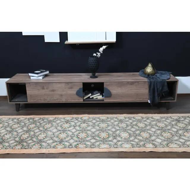 1970s Vintage Turkish Oushak Handmade Wool Cotton Gray Area Rug 95x329