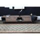 1970s Vintage Turkish Oushak Handmade Wool Cotton Gray Area Rug 95x329