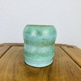 Vintage blue ceramic vase