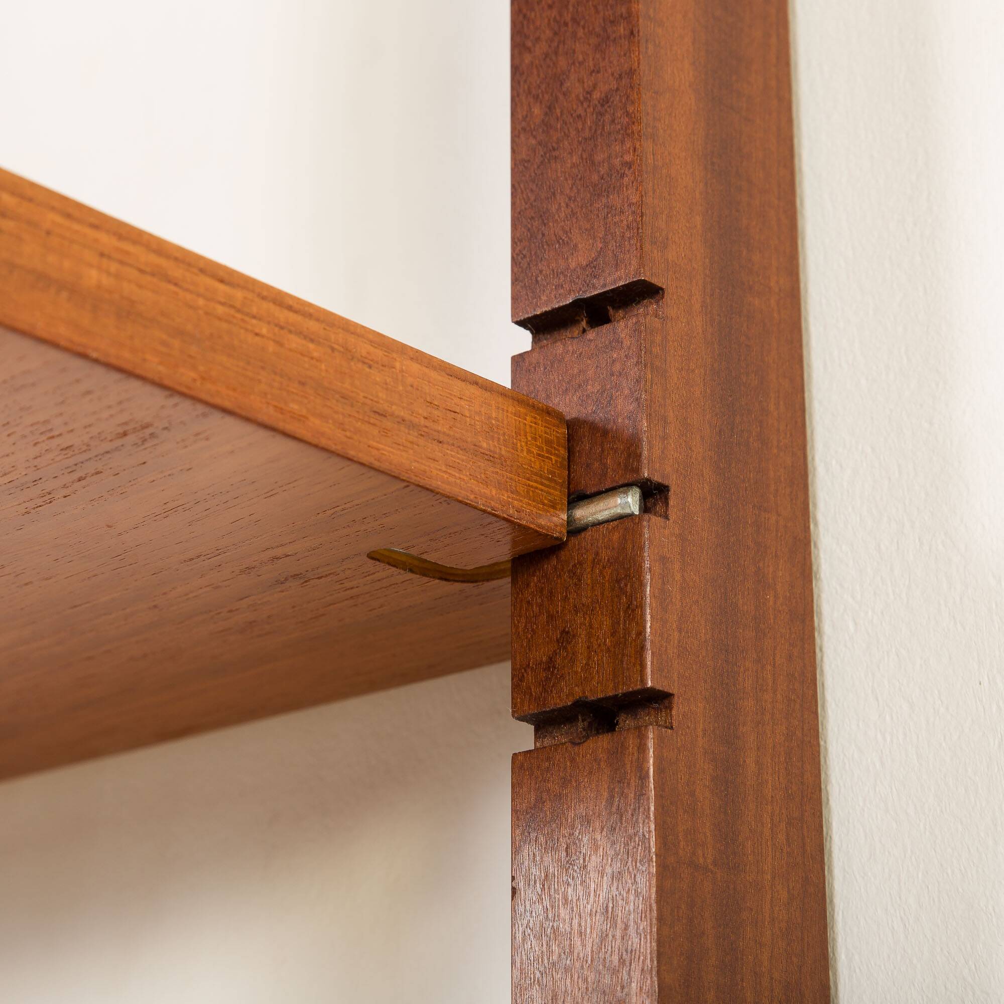 Scandinavian free standing teak wall unit, Norway 1960s.