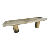 Large brutalist slate table