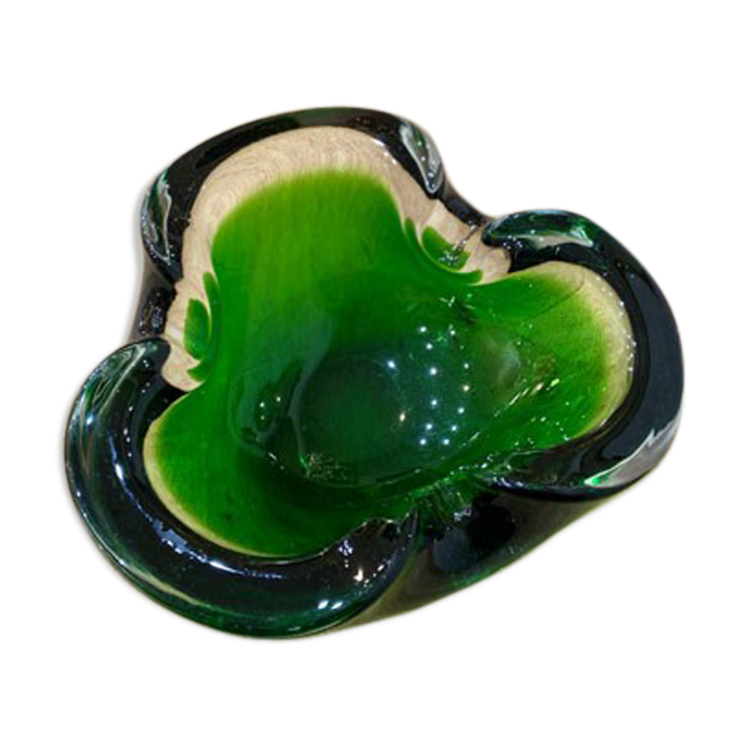 Sommerso Murano glass ashtray