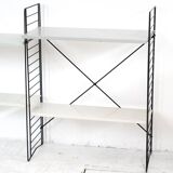 Tomado floor shelf in shades of gray