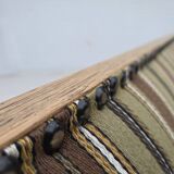 1950s, Danish 2-seater sofa, green furniture wool, oak wood.