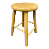 Tabouret en pin vintage