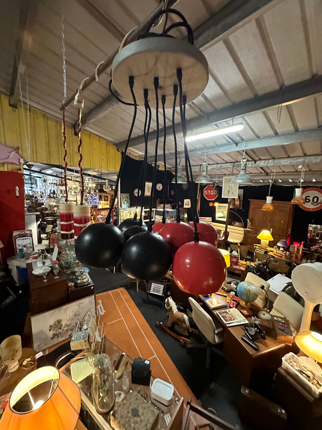Two-tone eyeball chandelier