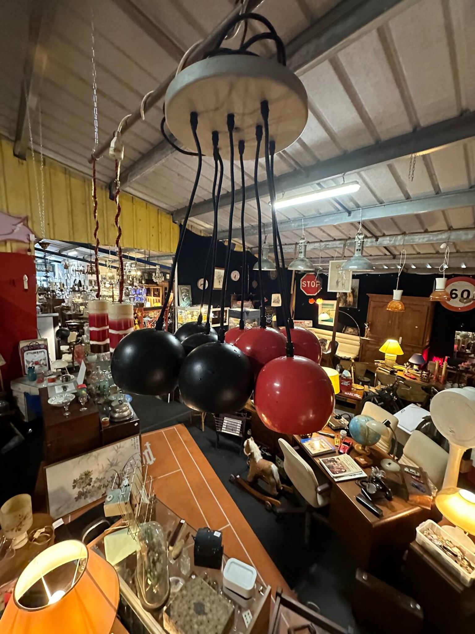 Two-tone eyeball chandelier