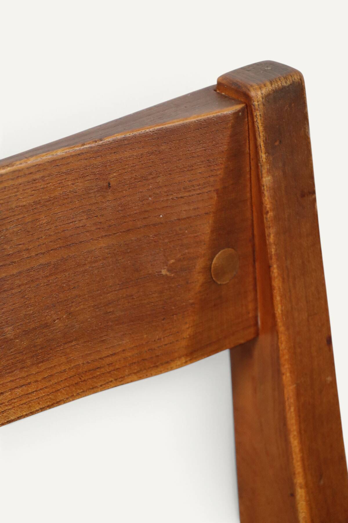 Chair S24 by Pierre Chapo – Solid elm and black leather – 1970