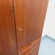 High Scandinavian modernist vintage sideboard in teak and black metal.