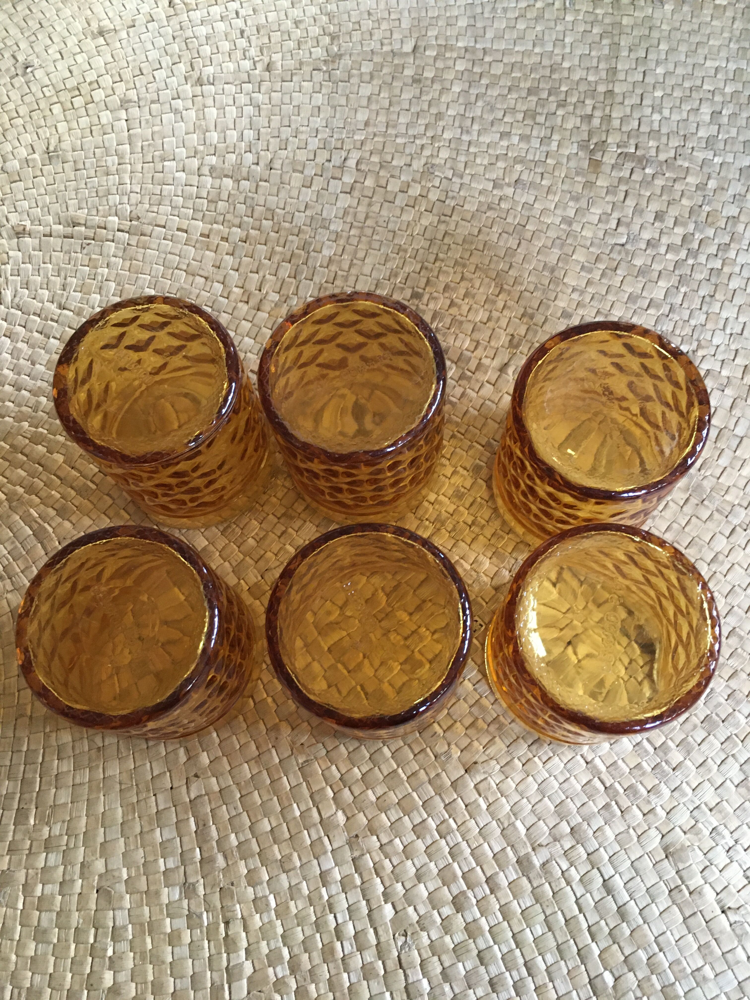 Lot of 6 vintage glasses