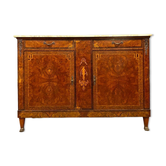 Empire / charles x buffet in noble wood marquetry around 1850