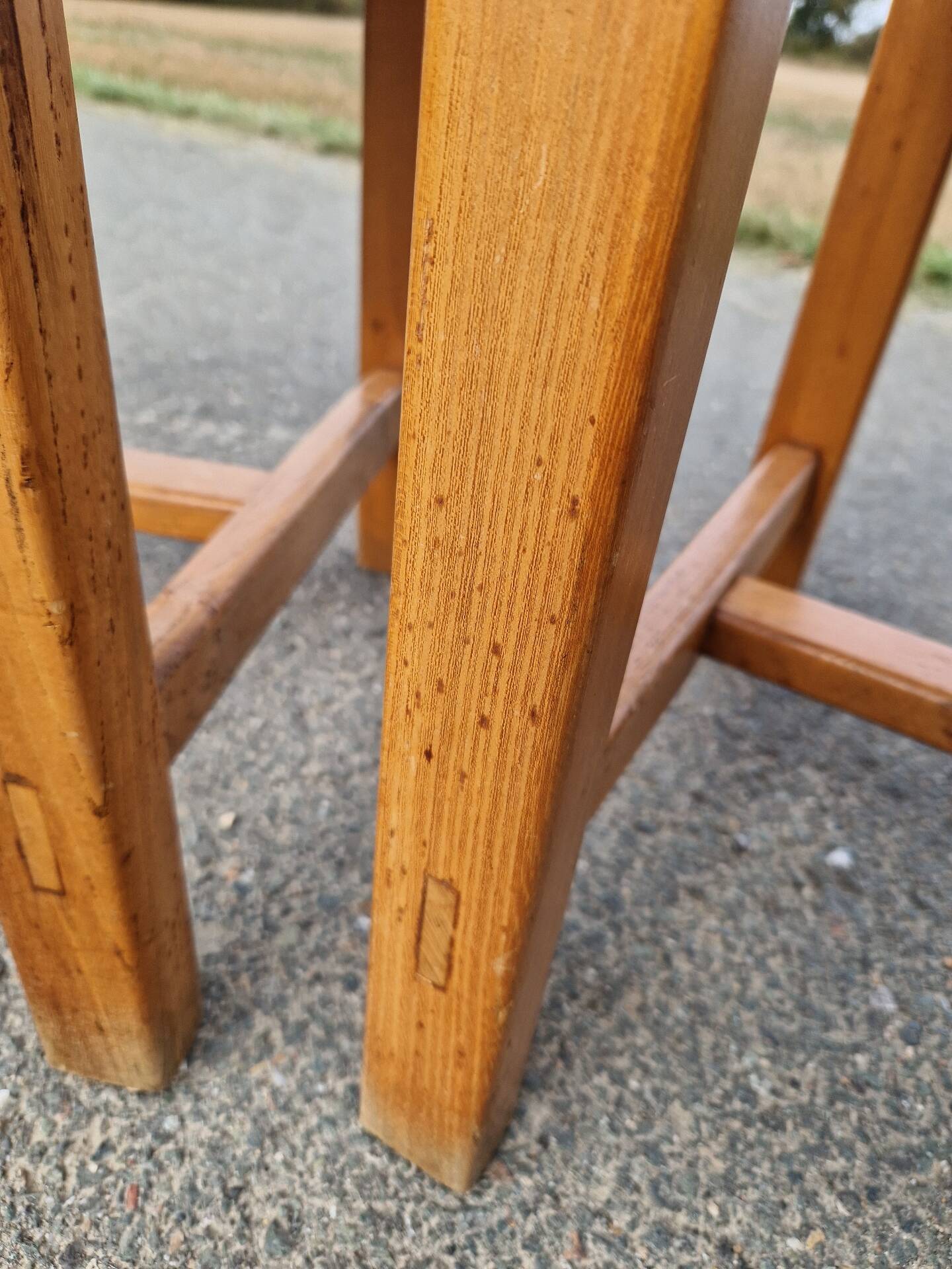 Set of 4 elm chairs from the Regain house.