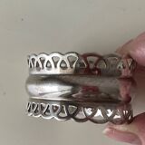 Trio of silver metal napkin rings