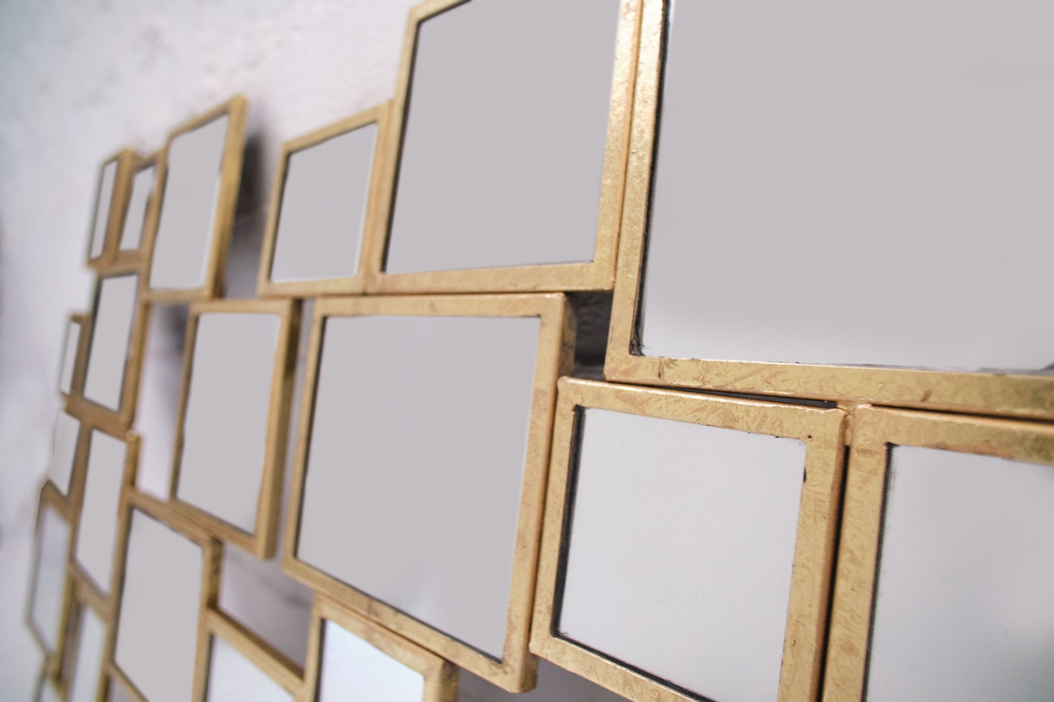 Mirror in gilded metal with leaf. in the taste of Marc du Plantier