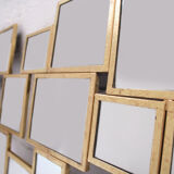 Mirror in gilded metal with leaf. in the taste of Marc du Plantier