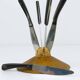 Carl Aubock II Knife Holder in Walnut with 6 Amboss Knives, Austria, 1950s