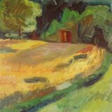 Oil on landscape canvas