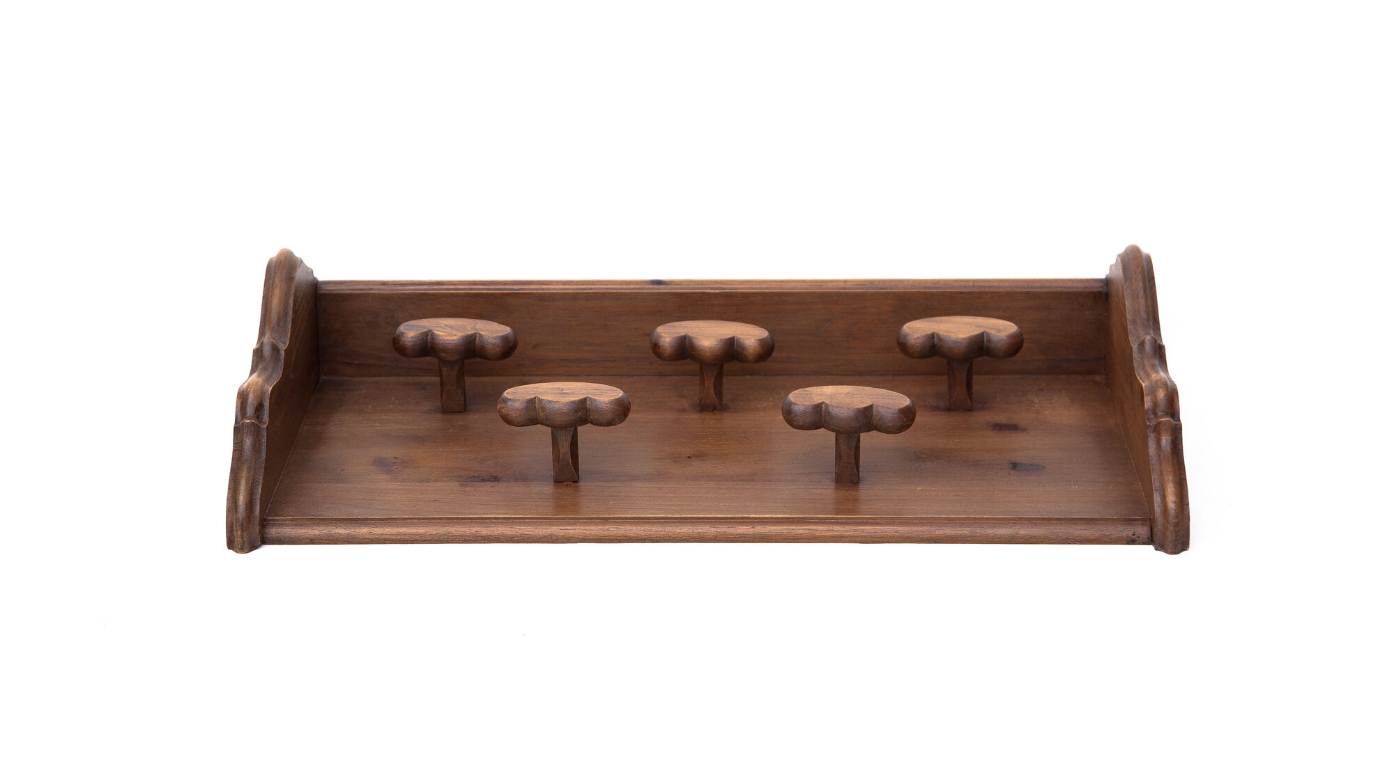 Vintage coat rack, wall-mounted wooden coat rack, 5 hooks, rustic, cloakroom, coat hanger, rack
