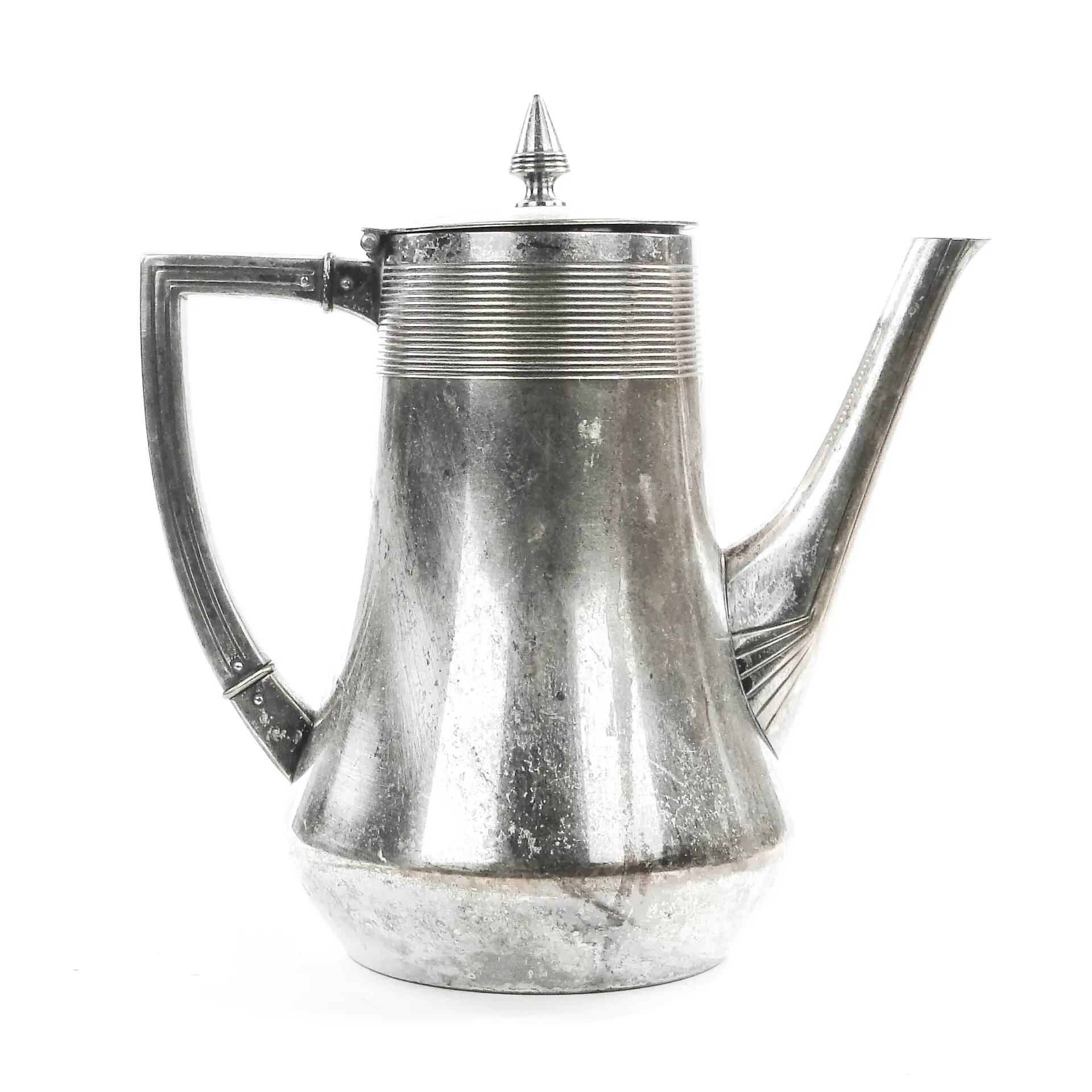 Art Nouveau silver-plated brass teapot, WMF, Germany, early 20th century