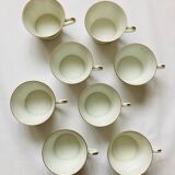 8 Balleroy & Cie Cherry Pattern Tea Cups and Saucers