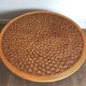 Large Round Coffee Table in Rope and Wood, in the Style of Audoux-Minet, Fra