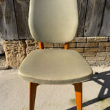 Scandinavian chair in wood and faux leather