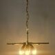 Rare Midcentury Brass Chandelier, 1970s