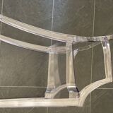 Set of six vintage transparent polycarbonate chairs